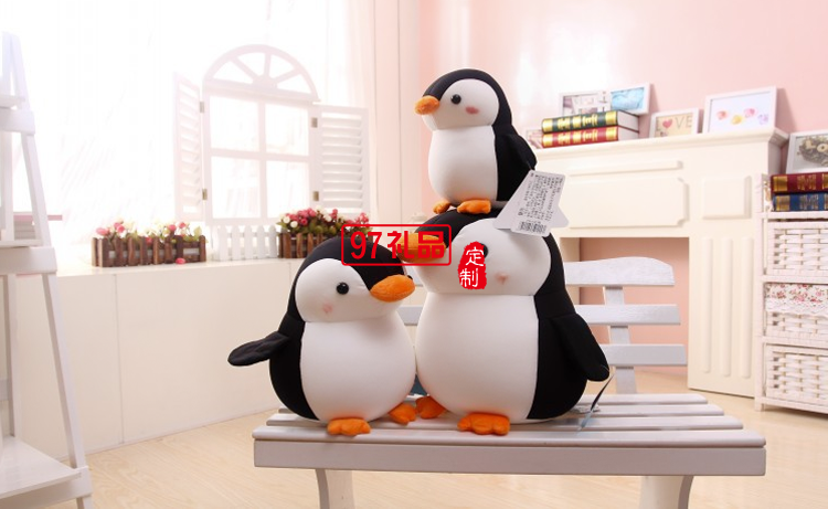可愛(ài)呆萌企鵝公仔布娃娃玩偶,紀(jì)念品定制禮品