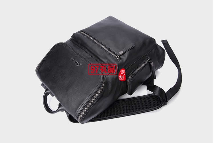 男士商務真皮雙肩背包 旅行包