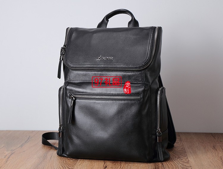 男士商務真皮雙肩背包 旅行包