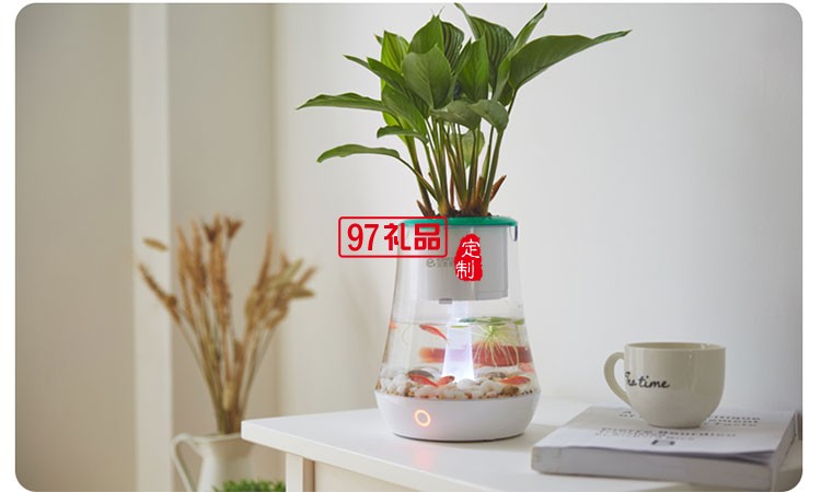 智能時尚魚植機(jī)花盆魚缸辦公室定制公司廣告禮品