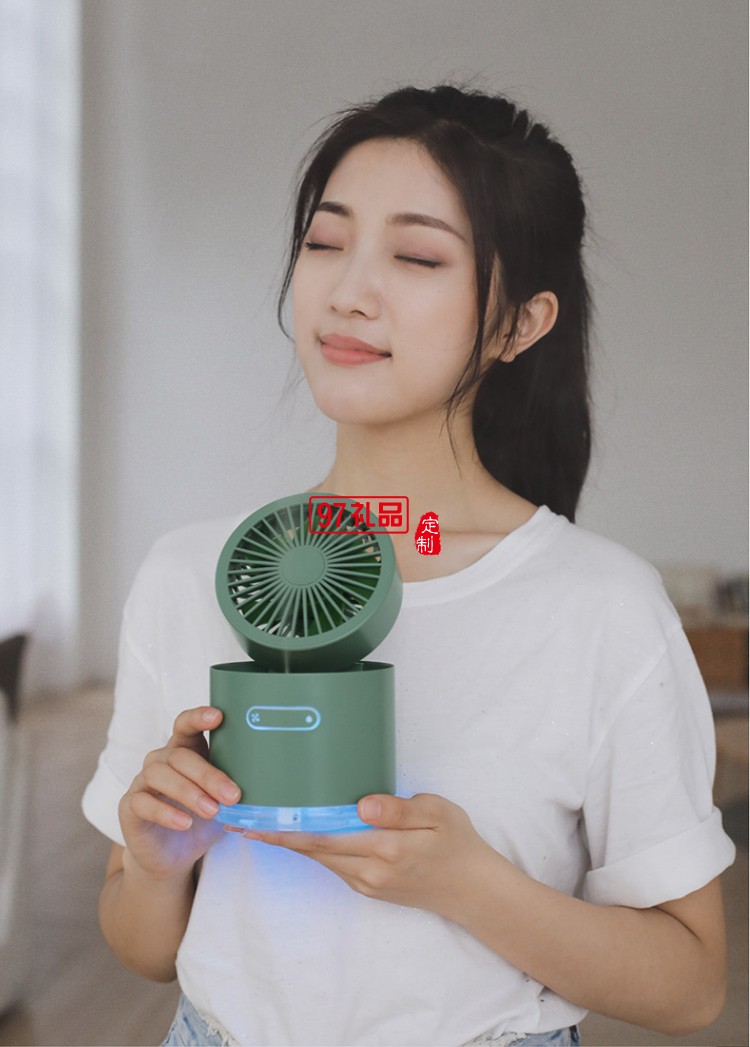 折疊噴霧風扇新品桌面加濕靜音大容量夏季降溫補水充電風扇