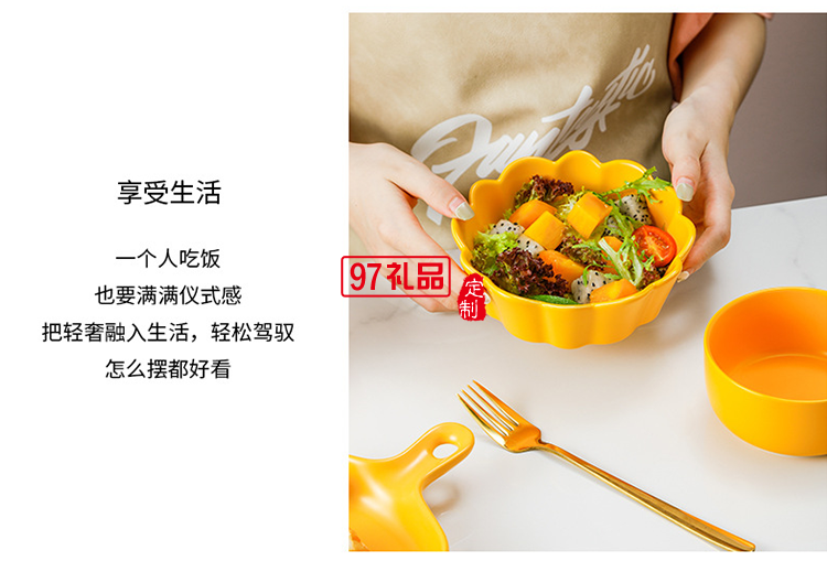 網(wǎng)紅ins大烘焙套裝禮品碗碟套裝陶瓷餐具可愛(ài)烤盤禮盒套裝伴手禮