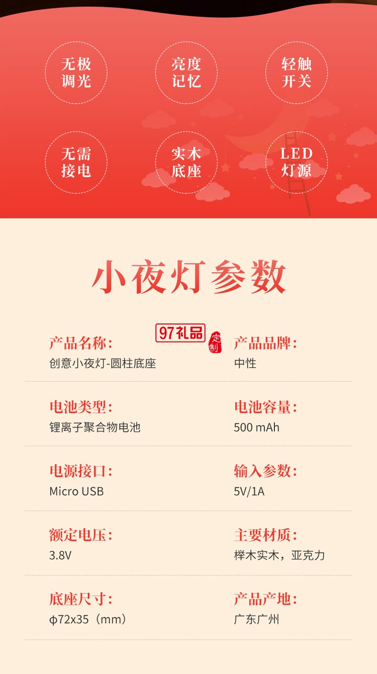 文創(chuàng)定制小夜燈景點景區(qū)旅游建筑紀(jì)念品
