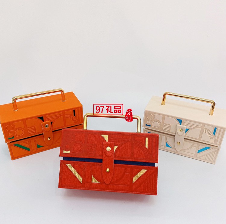 皮質包裝禮盒手提翻蓋七夕情人節(jié)禮物禮品盒結婚伴娘伴手禮空盒子