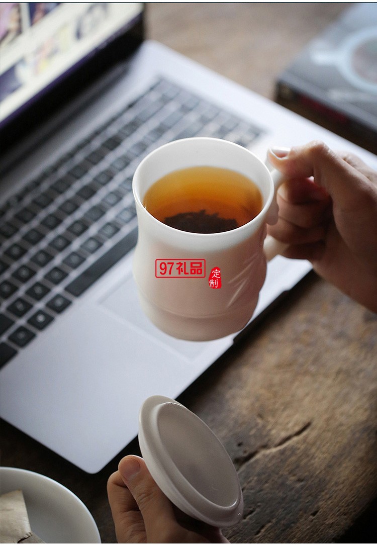 白瓷辦公杯中國白羊脂玉茶具主人杯個(gè)人杯商務(wù)禮品定制LOGO