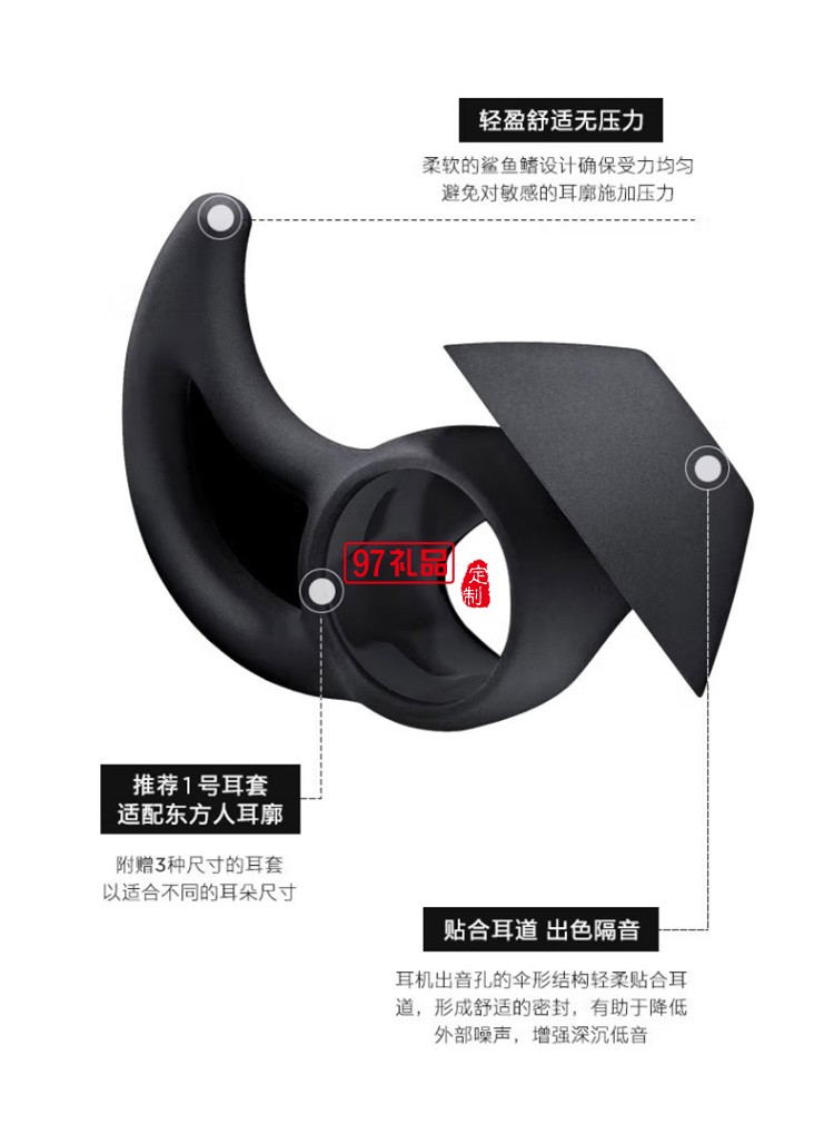 真無(wú)線藍(lán)牙消噪運(yùn)動(dòng)降噪豆游戲耳機(jī)4級(jí)大鯊耳塞定制公司廣告禮品