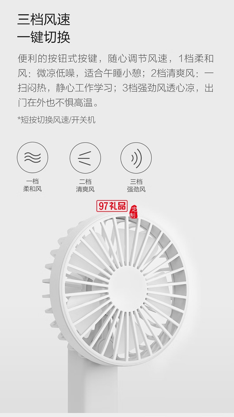 質(zhì)零usb三擋風力調(diào)節(jié)迷你折疊小風扇ZS6003定制公司廣告禮品
