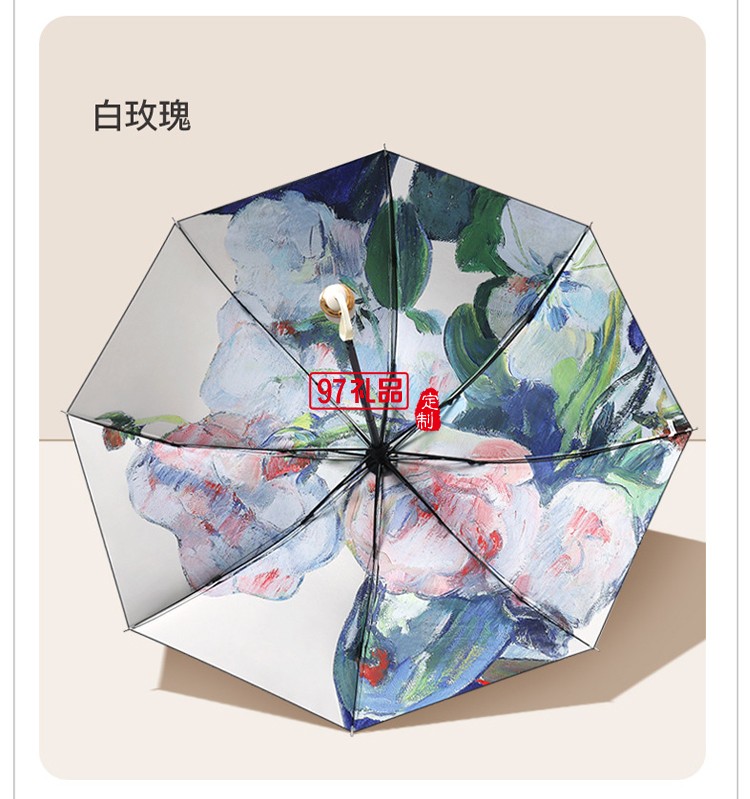 女神節(jié)專屬小紅書爆款8骨三折手開黑膠雙層傘遮陽(yáng)傘手開晴雨傘