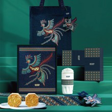 遇見霓裳苗繡吉宇鳥中秋新款月餅禮盒裝企業(yè)團購定制logo商務伴手禮
